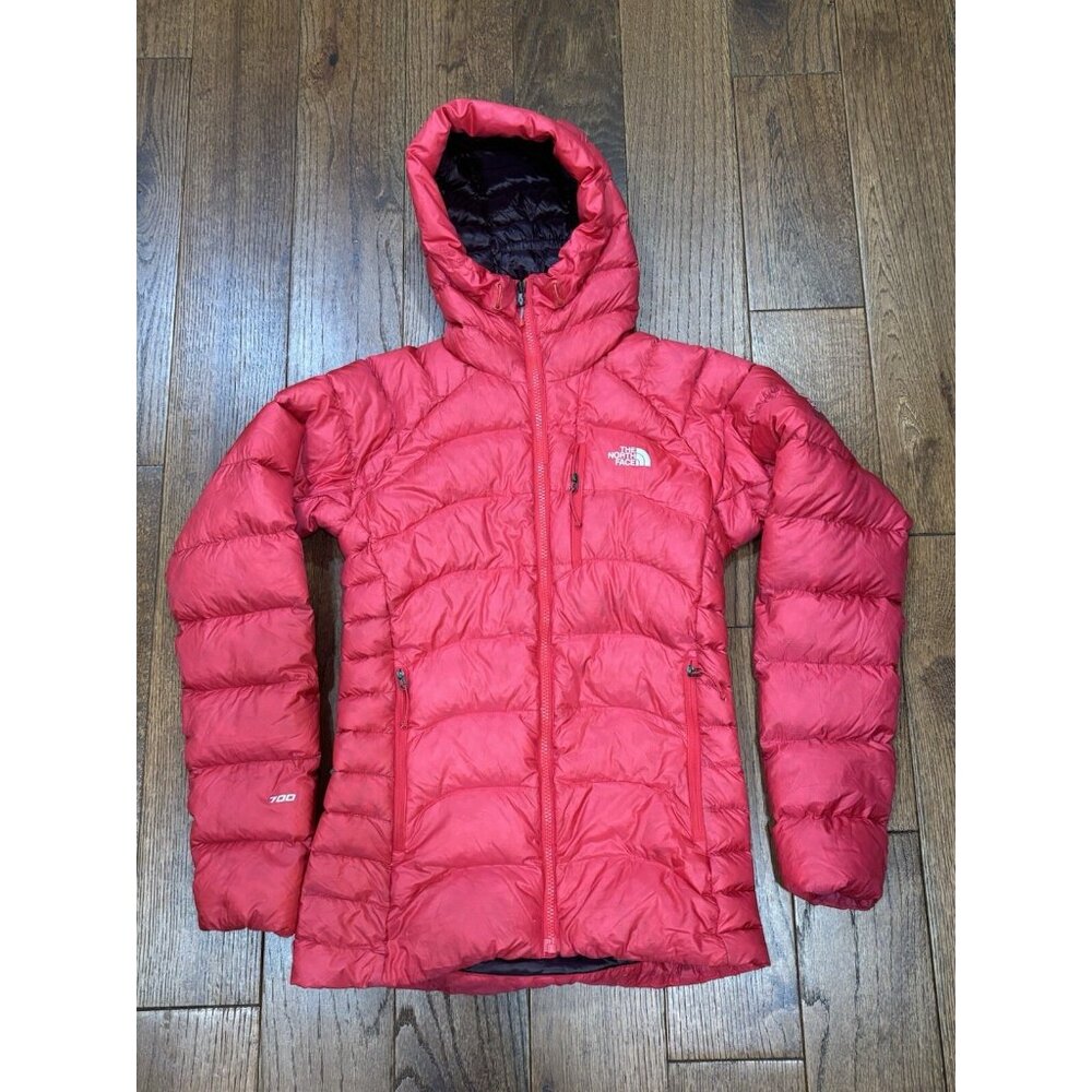 The North Face Women's Red Down Puffer Jacket with Hood